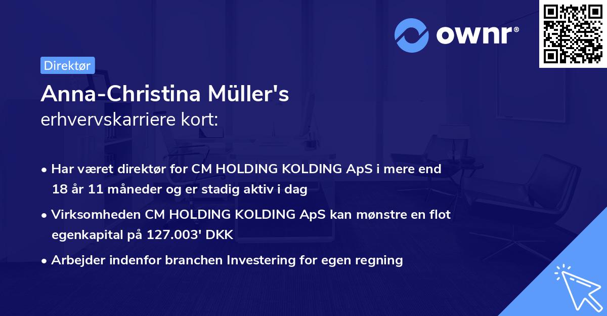Anna-Christina Müller's erhvervskarriere kort