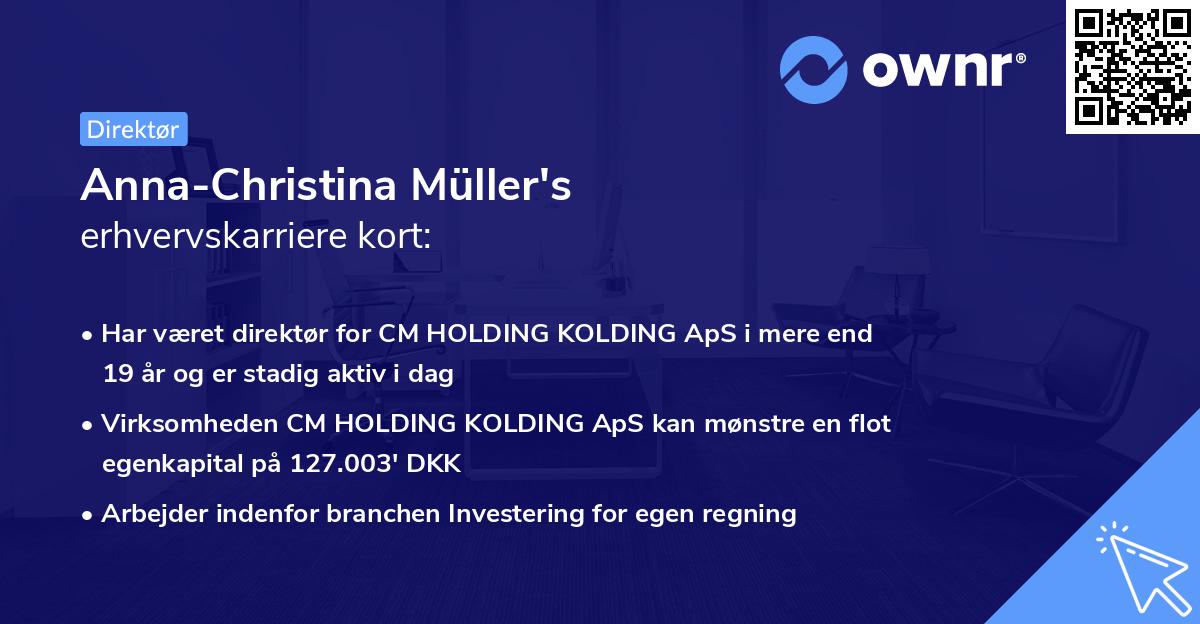 Anna-Christina Müller's erhvervskarriere kort