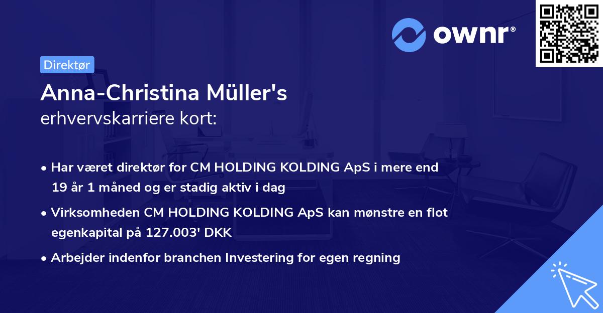 Anna-Christina Müller's erhvervskarriere kort