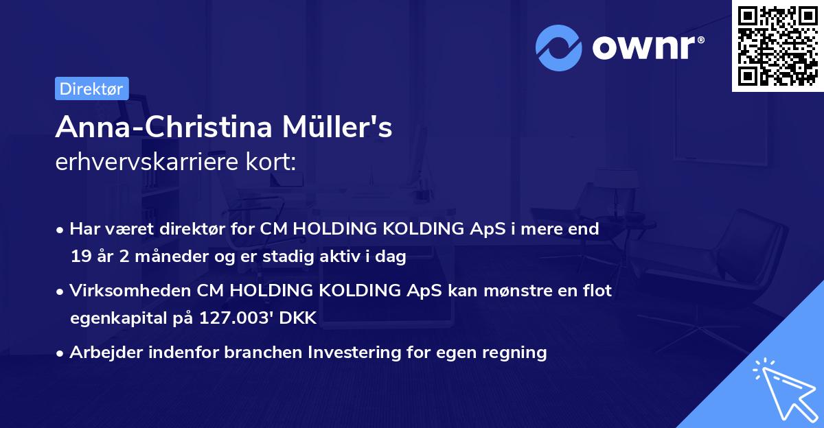 Anna-Christina Müller's erhvervskarriere kort