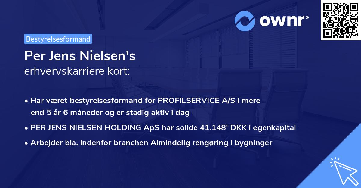 Per Jens Nielsen's erhvervskarriere kort