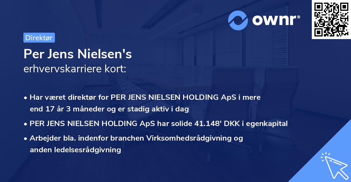Per Jens Nielsen's erhvervskarriere kort