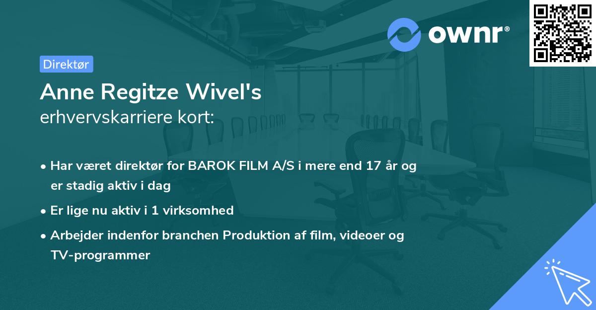 Anne Regitze Wivel's erhvervskarriere kort