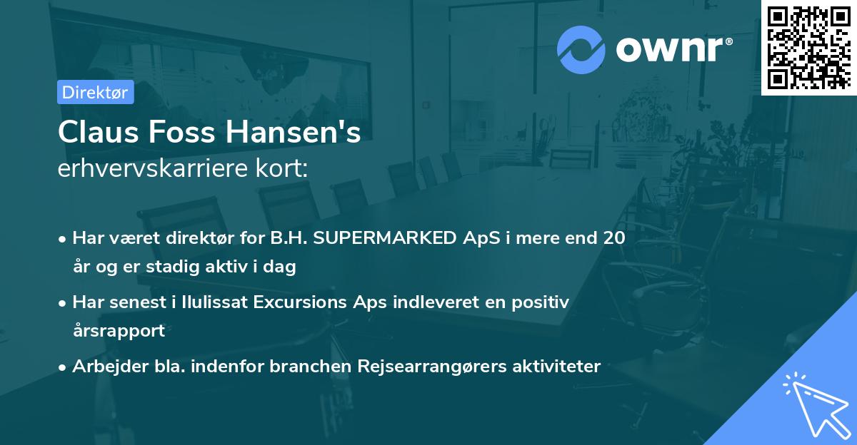 Claus Foss Hansen's erhvervskarriere kort