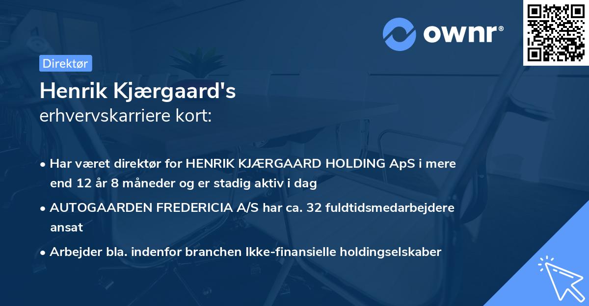 Henrik Kjærgaard's erhvervskarriere kort
