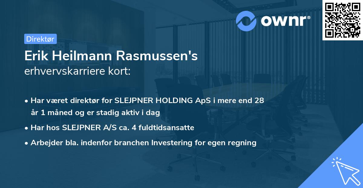 Erik Heilmann Rasmussen's erhvervskarriere kort