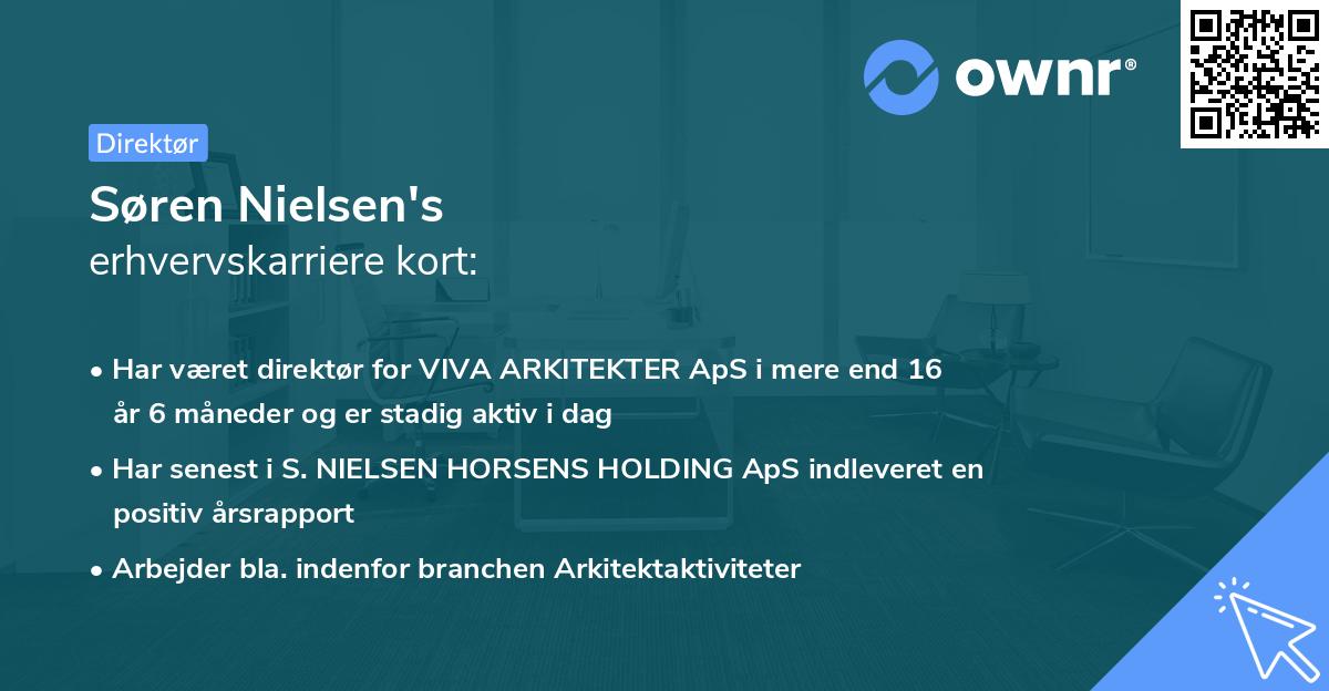 Søren Nielsen's erhvervskarriere kort