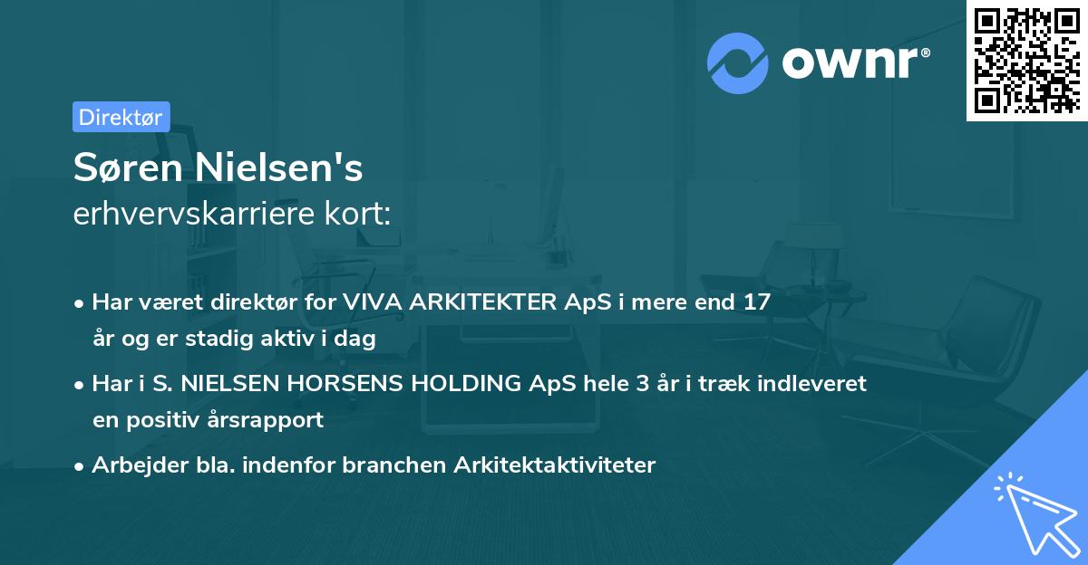 Søren Nielsen's erhvervskarriere kort
