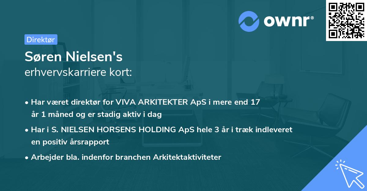 Søren Nielsen's erhvervskarriere kort