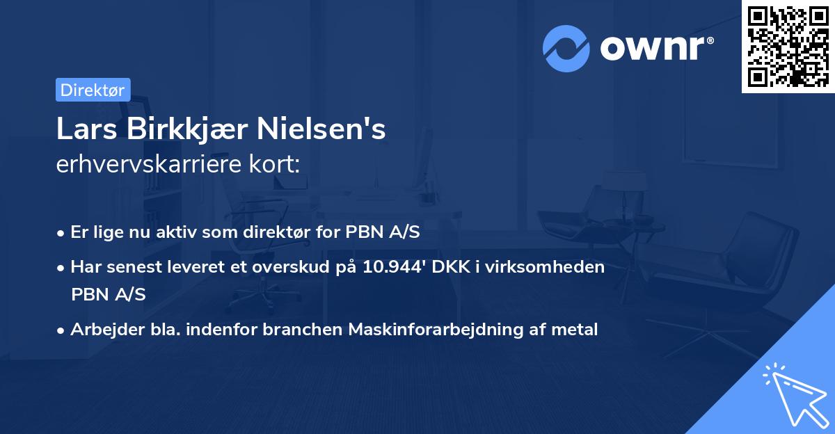 Lars Birkkjær Nielsen's erhvervskarriere kort