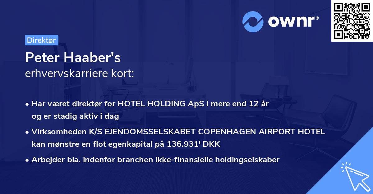 Peter Haaber's erhvervskarriere kort