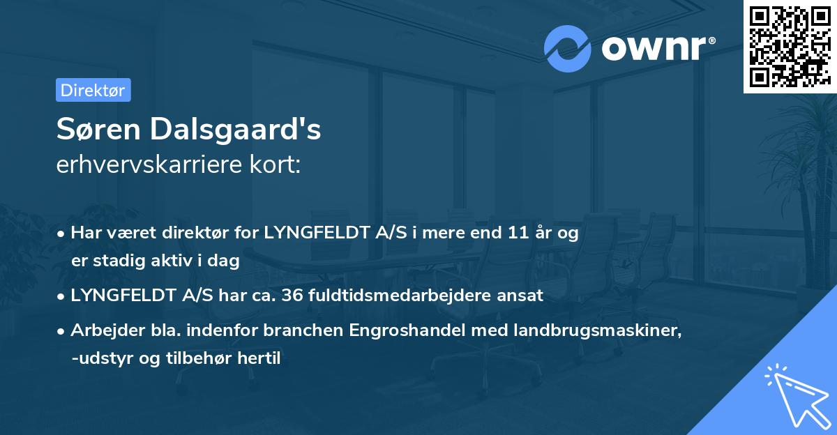 Søren Dalsgaard's erhvervskarriere kort