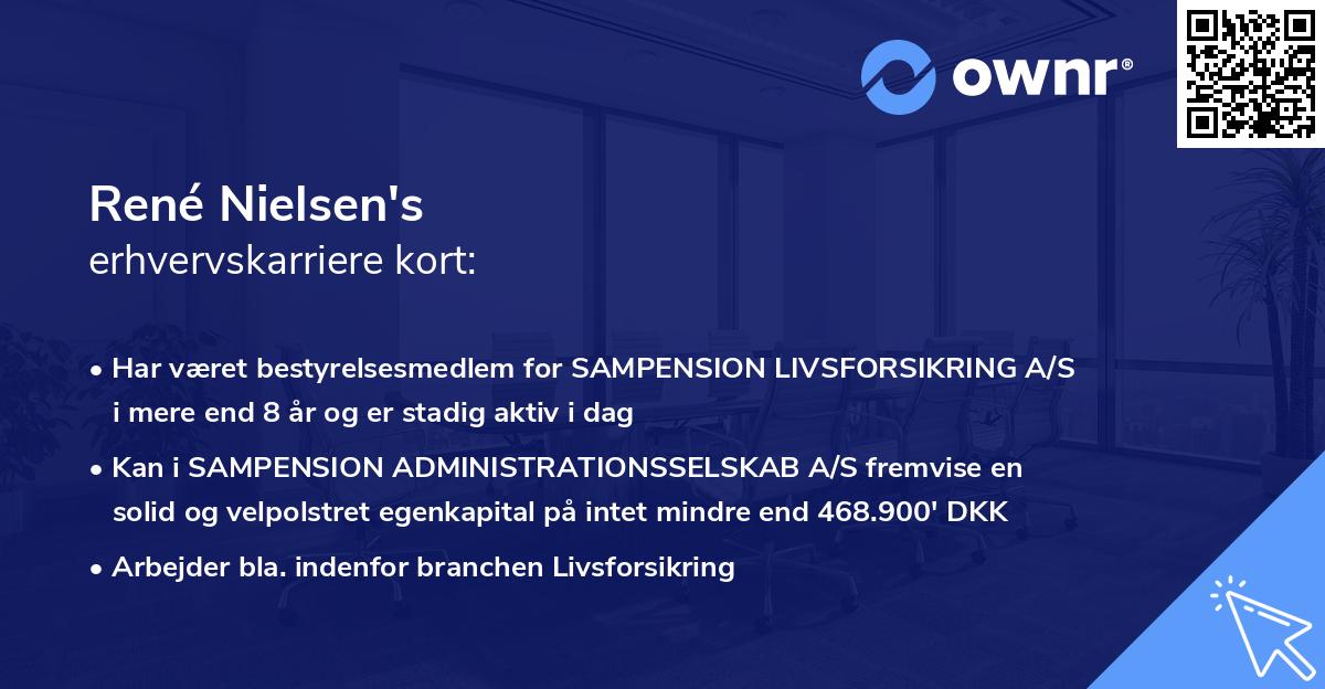 René Nielsen's erhvervskarriere kort