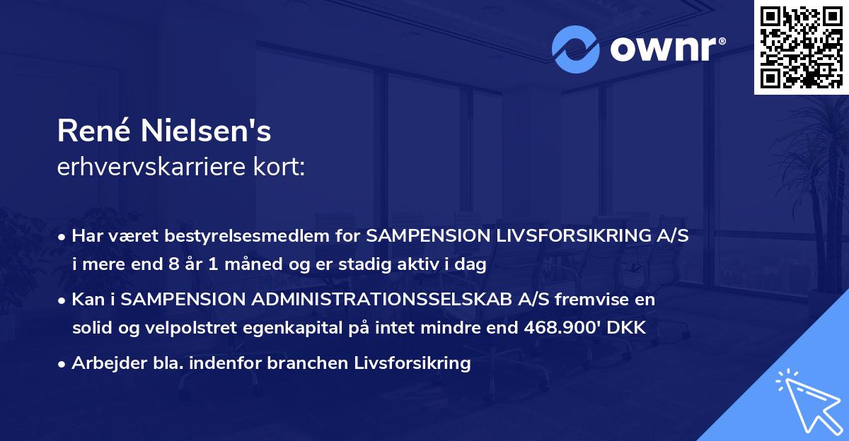 René Nielsen's erhvervskarriere kort