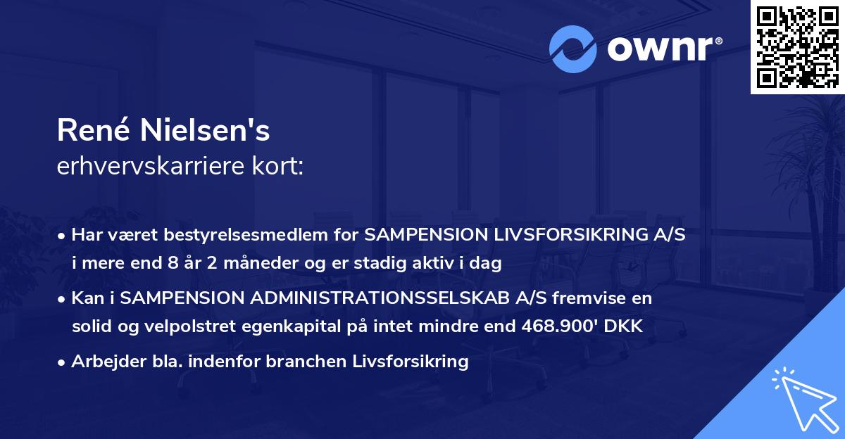 René Nielsen's erhvervskarriere kort