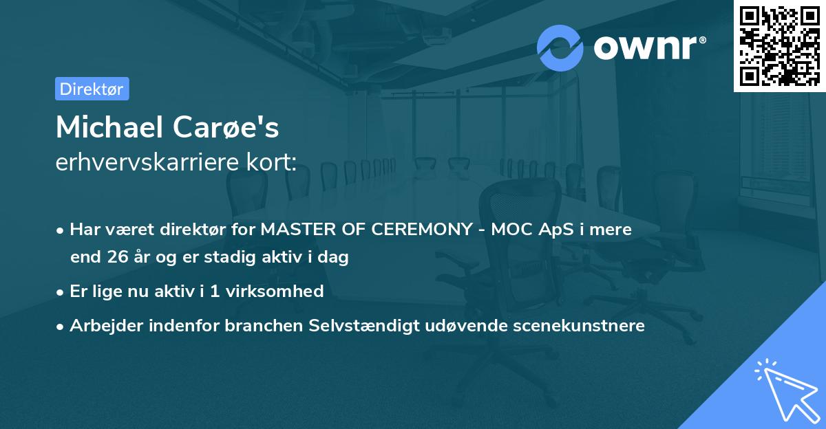 Michael Carøe's erhvervskarriere kort