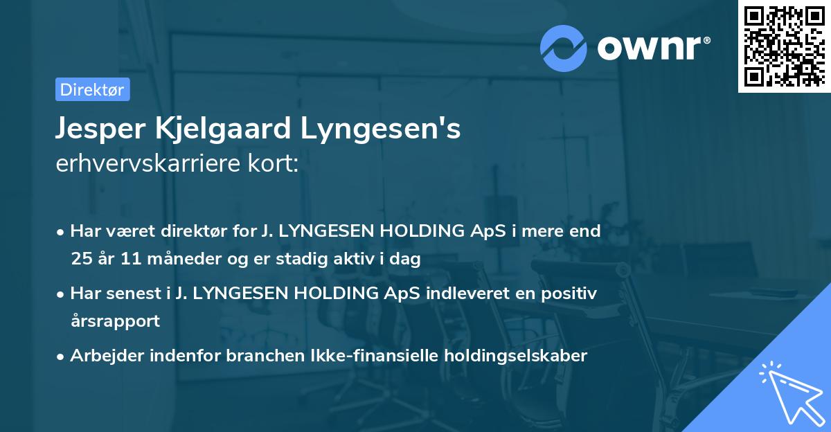 Jesper Kjelgaard Lyngesen's erhvervskarriere kort