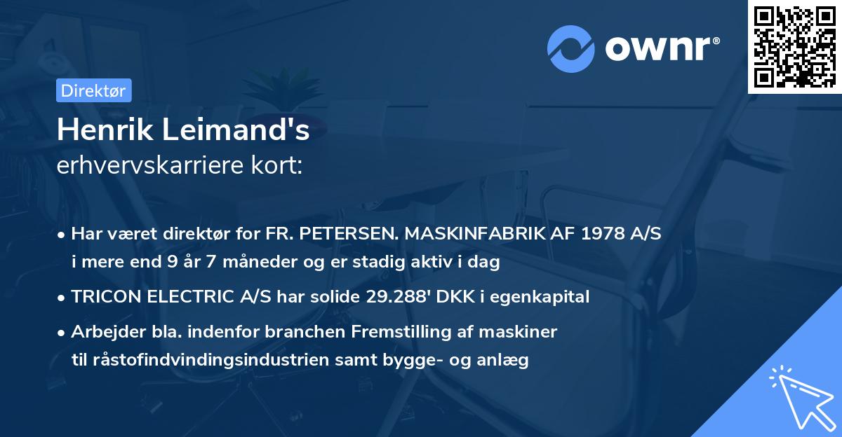 Henrik Leimand's erhvervskarriere kort