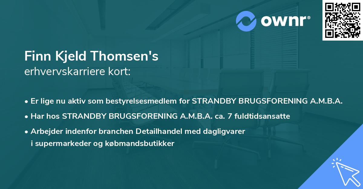 Finn Kjeld Thomsen's erhvervskarriere kort