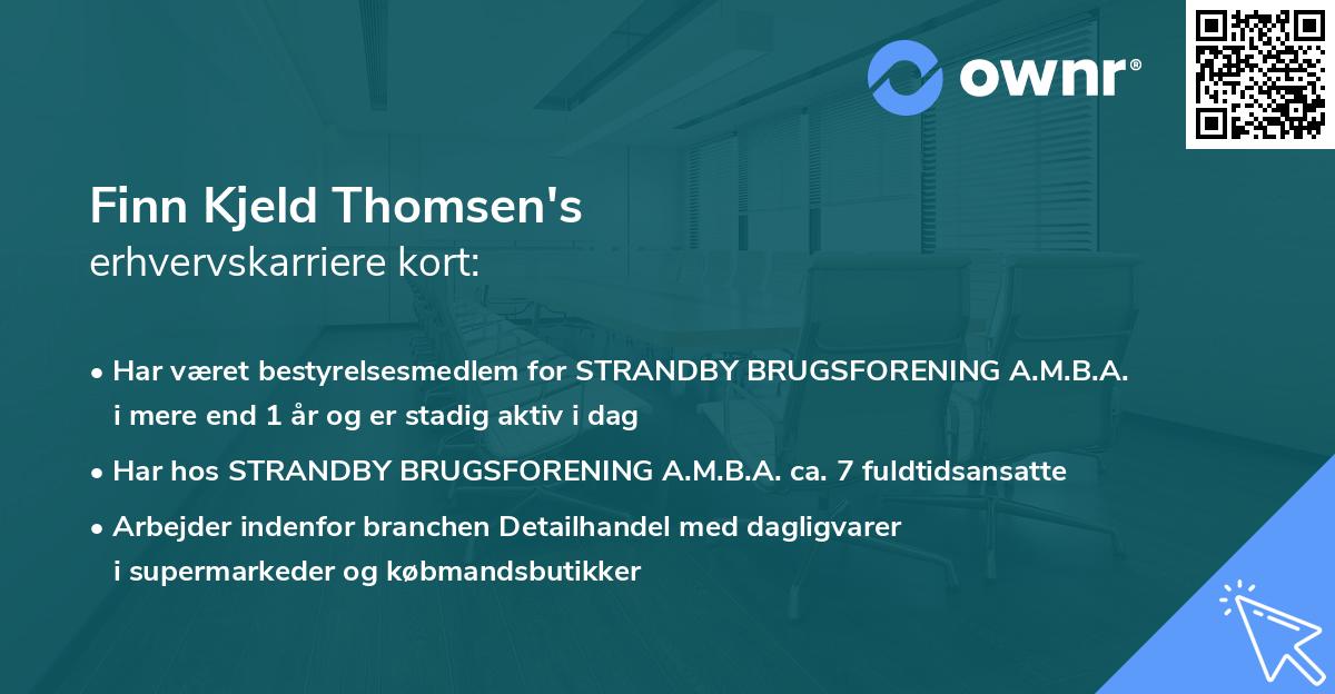 Finn Kjeld Thomsen's erhvervskarriere kort