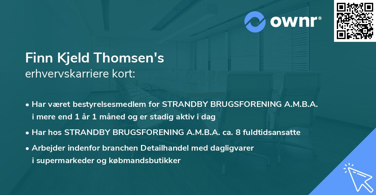 Finn Kjeld Thomsen's erhvervskarriere kort