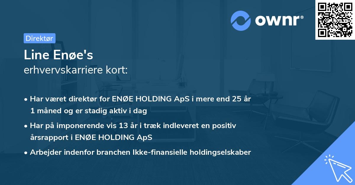 Line Enøe's erhvervskarriere kort