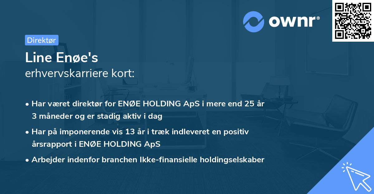 Line Enøe's erhvervskarriere kort
