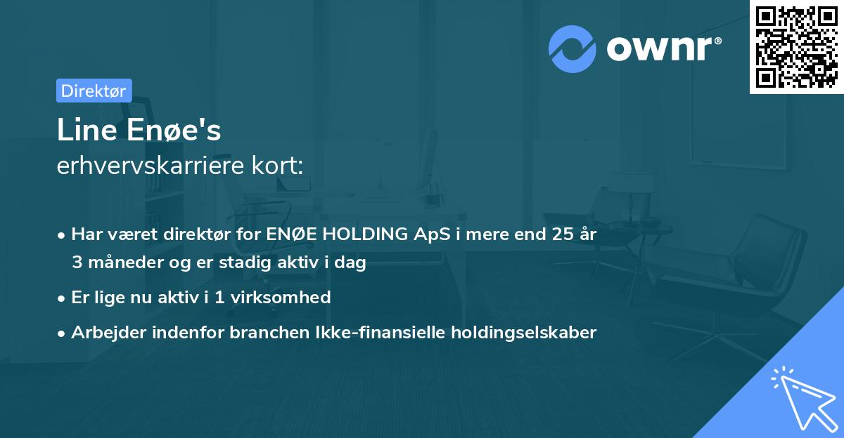Line Enøe's erhvervskarriere kort