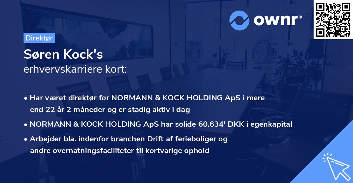 Søren Kock's erhvervskarriere kort