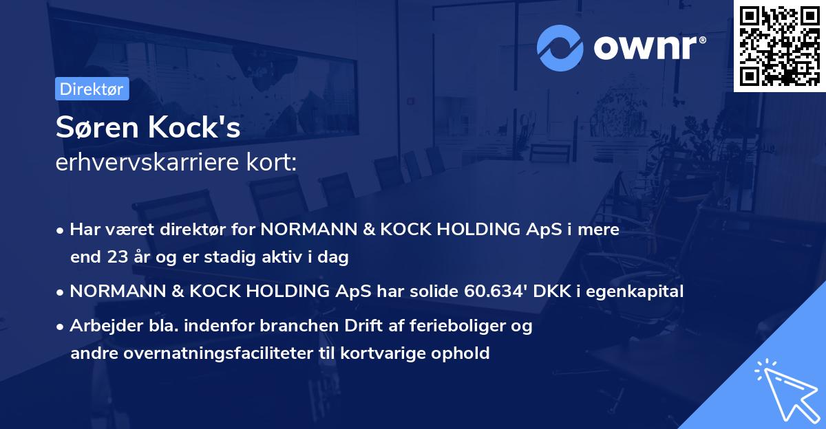 Søren Kock's erhvervskarriere kort