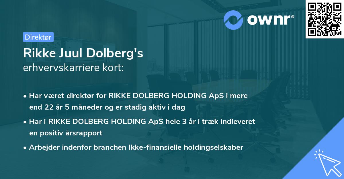 Rikke Juul Dolberg's erhvervskarriere kort