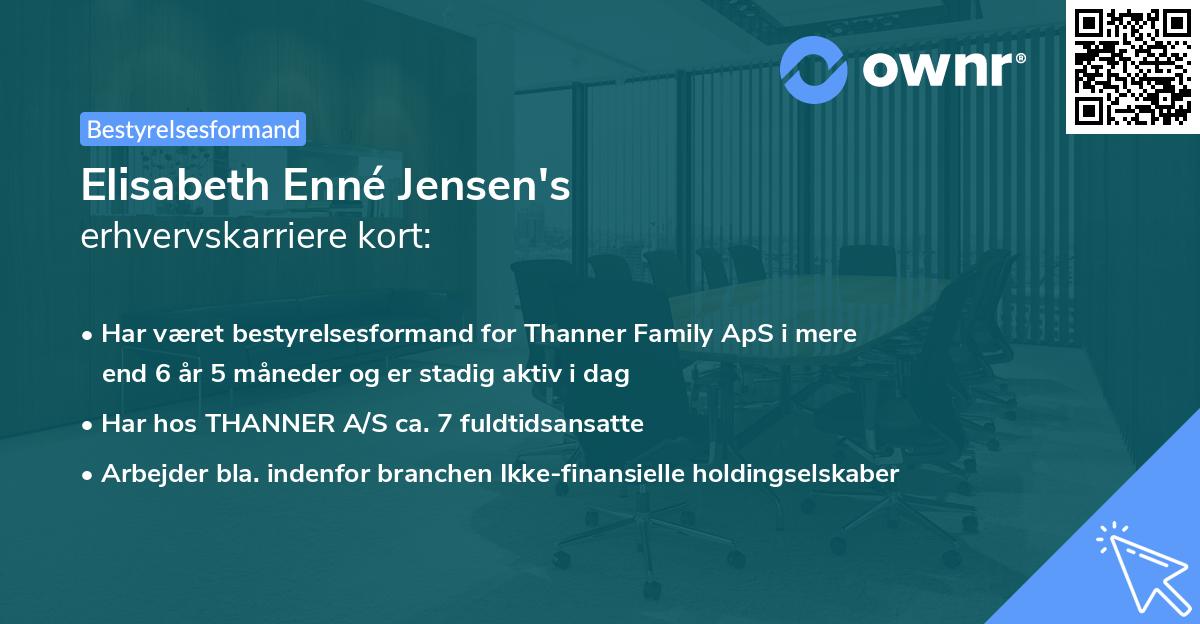 Elisabeth Enné Jensen's erhvervskarriere kort