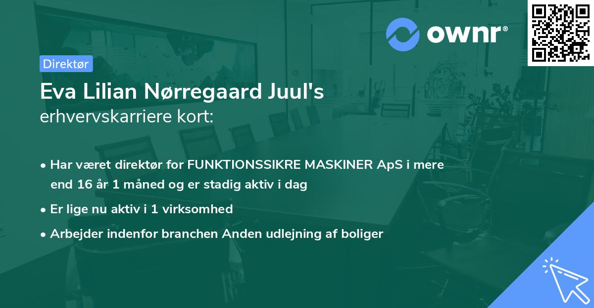 Eva Lilian Nørregaard Juul's erhvervskarriere kort