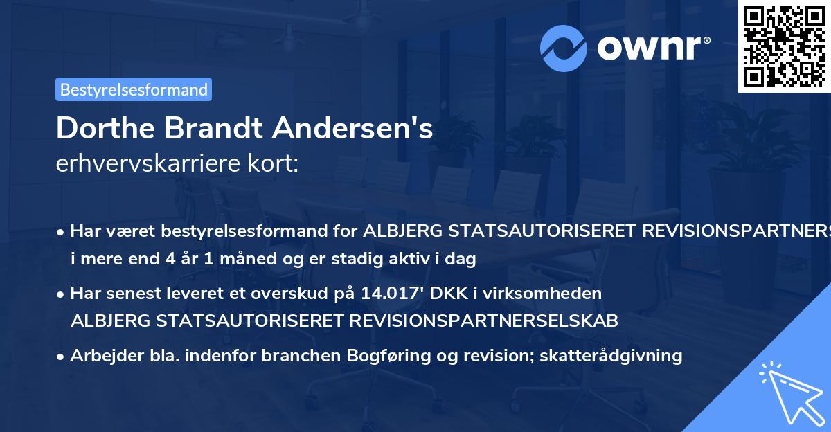 Dorthe Brandt Andersen's erhvervskarriere kort