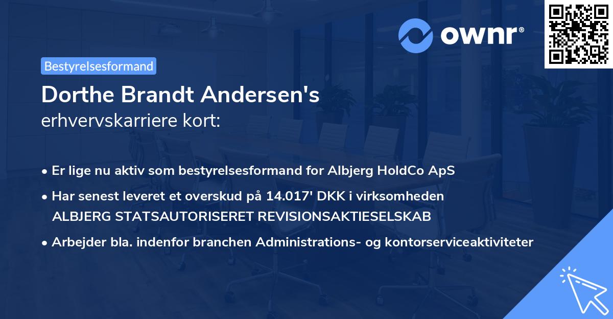 Dorthe Brandt Andersen's erhvervskarriere kort