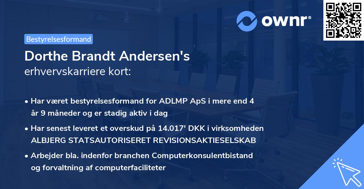 Dorthe Brandt Andersen's erhvervskarriere kort