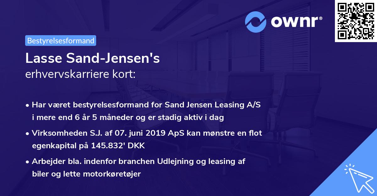 Lasse Sand-Jensen's erhvervskarriere kort