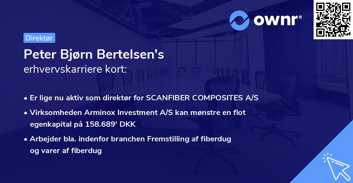 Peter Bjørn Bertelsen's erhvervskarriere kort