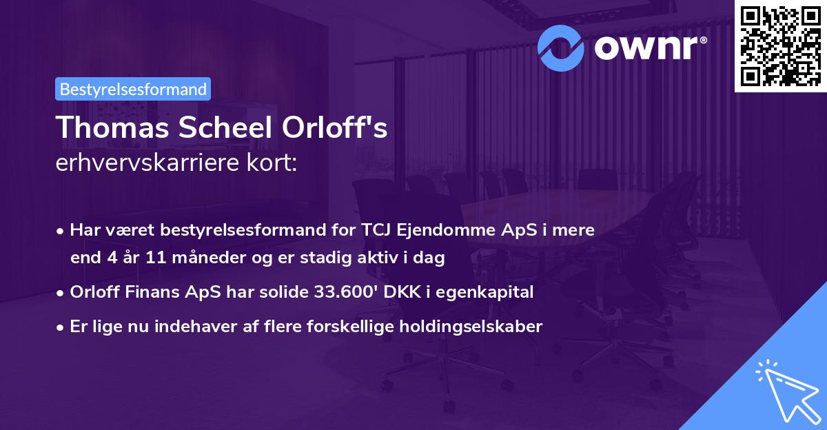 Thomas Scheel Orloff's erhvervskarriere kort