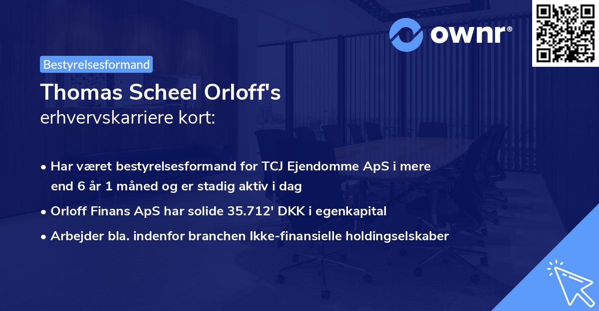 Thomas Scheel Orloff's erhvervskarriere kort