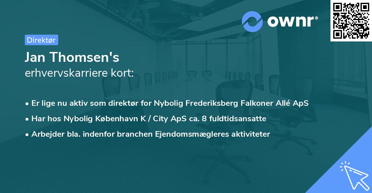 Jan Thomsen's erhvervskarriere kort