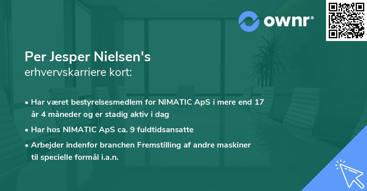 Per Jesper Nielsen's erhvervskarriere kort