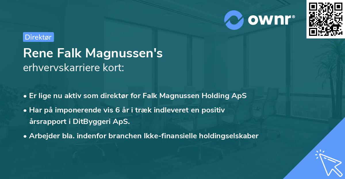Rene Falk Magnussen's erhvervskarriere kort