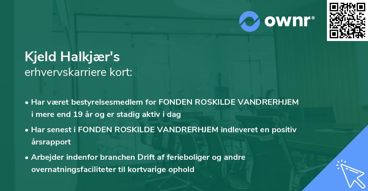 Kjeld Halkjær's erhvervskarriere kort