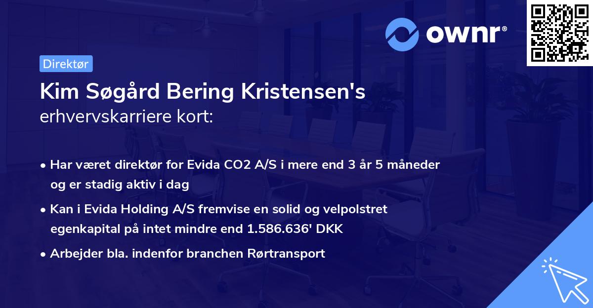 Kim Søgård Bering Kristensen's erhvervskarriere kort