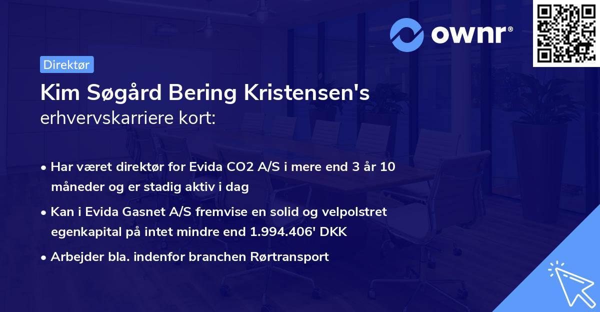 Kim Søgård Bering Kristensen's erhvervskarriere kort
