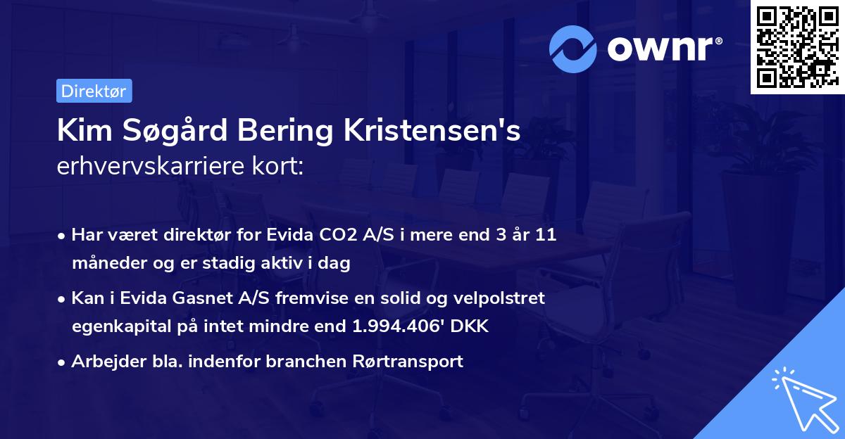 Kim Søgård Bering Kristensen's erhvervskarriere kort