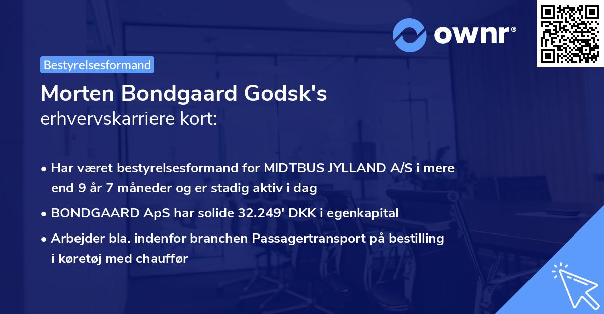 Morten Bondgaard Godsk's erhvervskarriere kort