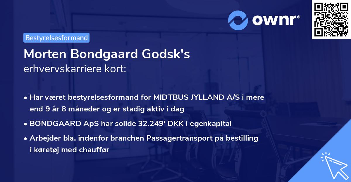 Morten Bondgaard Godsk's erhvervskarriere kort