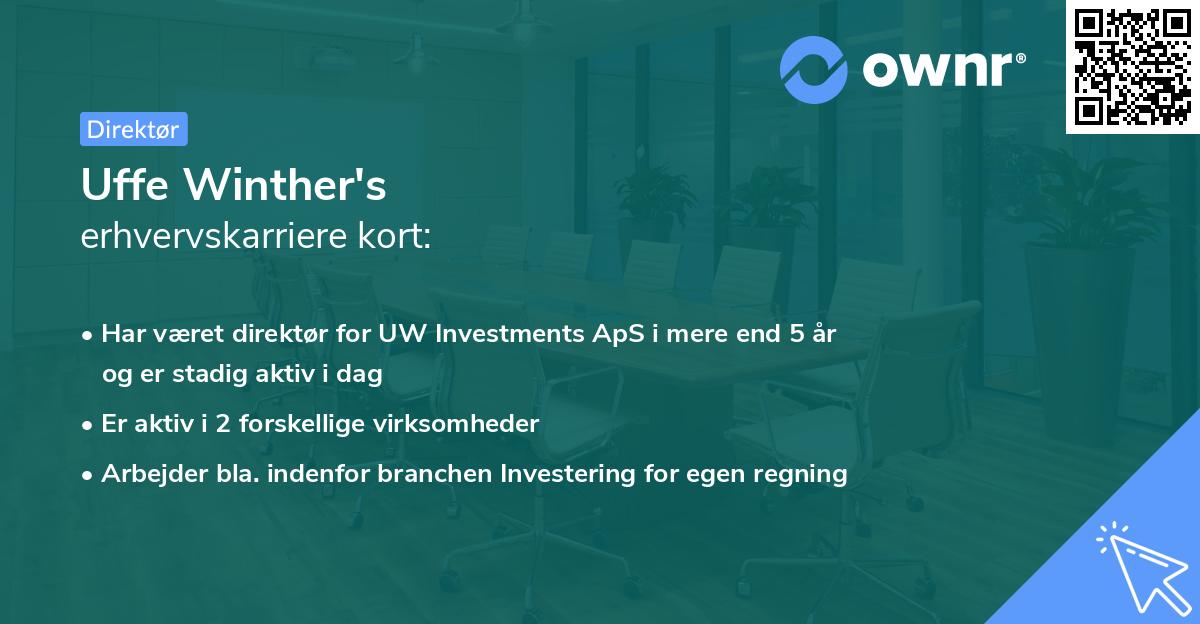 Uffe Winther's erhvervskarriere kort